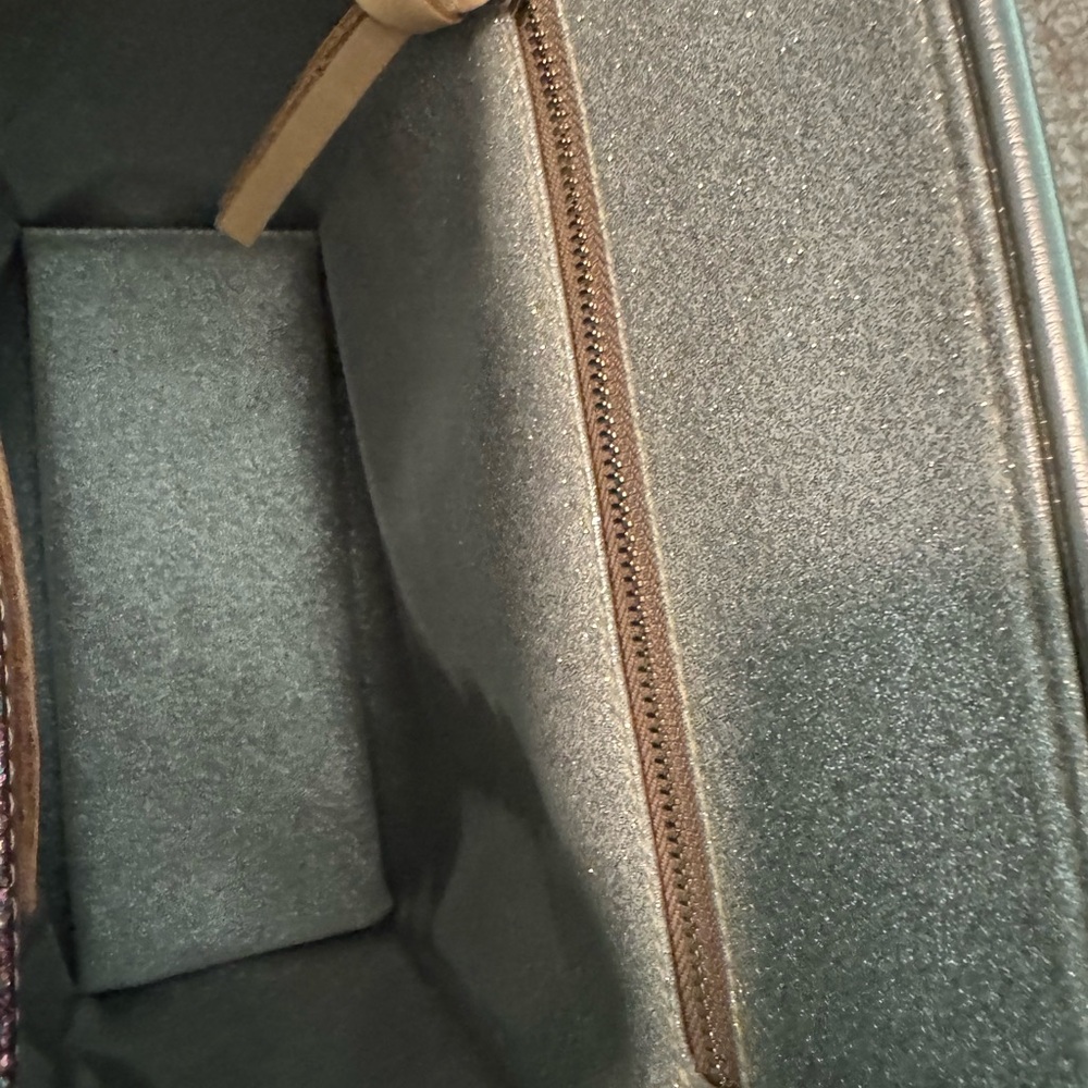 Consuela Metallic Woven Tote Bag with Colorful Strap - Silver with tassel. - Picture 11 of 11